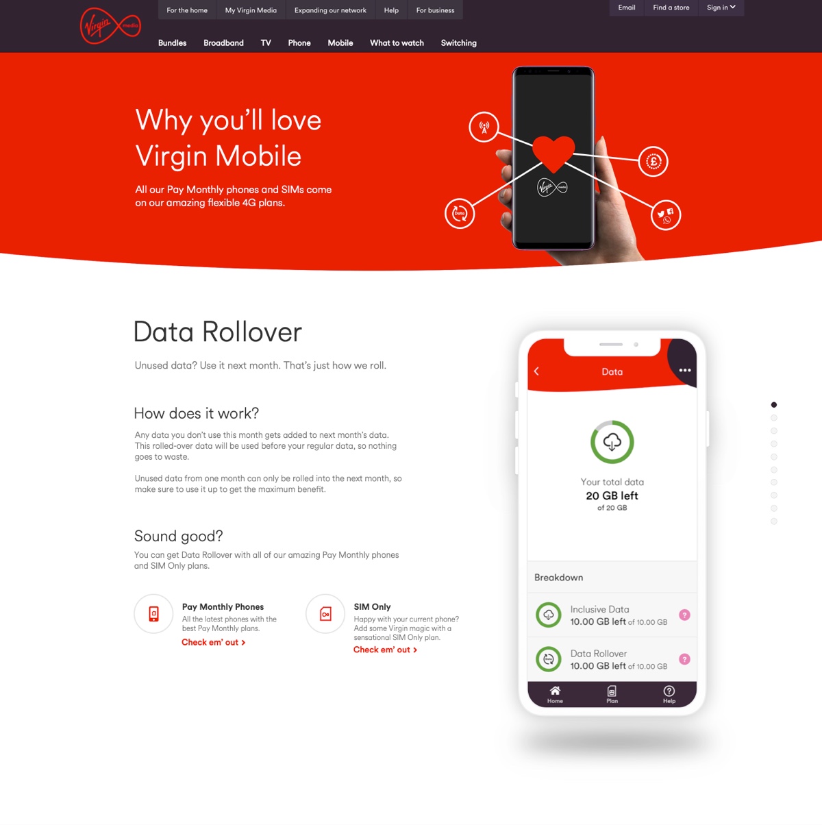 Virgin Media – UX/UI