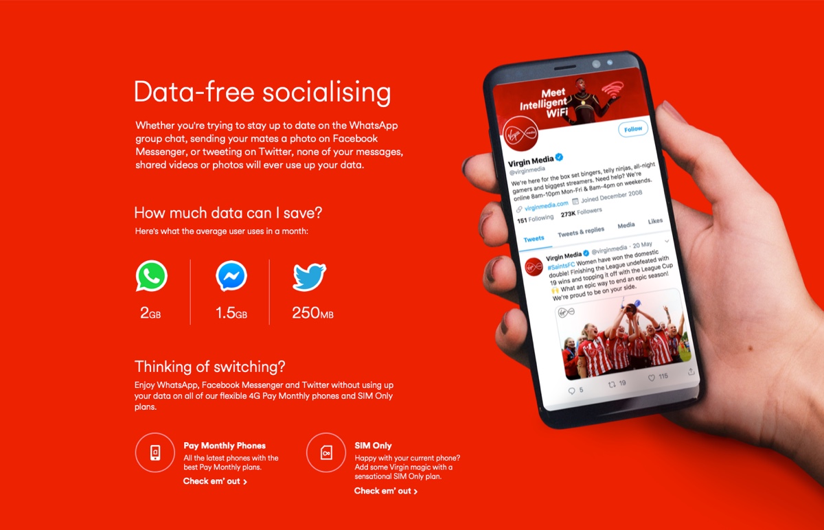 Virgin Media – UX/UI